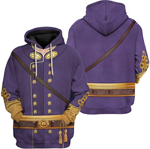Image of Uyecos Historical Hoodie Revolutionary War Uniform Top | Historical Figure Print, Military Uniform Print, for Historical Reenactment, Halloween Cosplay