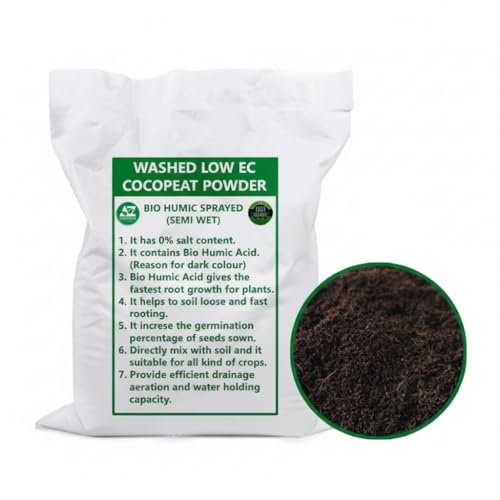 Image of MyOwnGarden Low EC COCOPEAT Powder (Without Salt Content) for Plants - Manure, Pack of 1Kg RootBoost Premium,Hydromax Low Salinity Cocopeat for Hydroponics & Gardening GreenBloom Organic