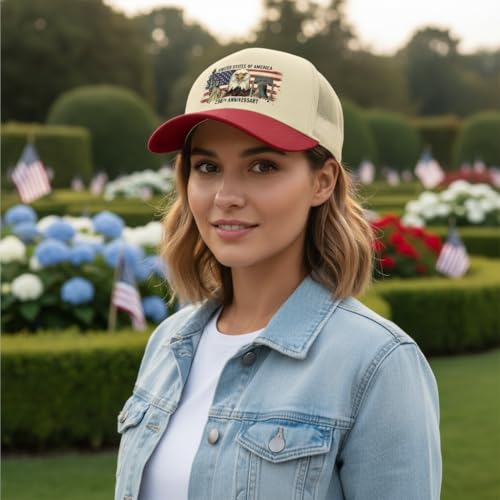US 250TH Anniversary Hat 250 Years of Freedoms 1776-2026 Trucker hat Cycling — view 4