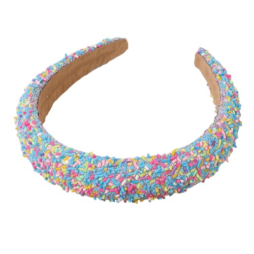 scicent Women's Fashion Headbands Rhinestone Hairband Handmade Baroque Crystal Soft Padded Head Band Bridal Elegant Wedding Wide Hairbands 16614