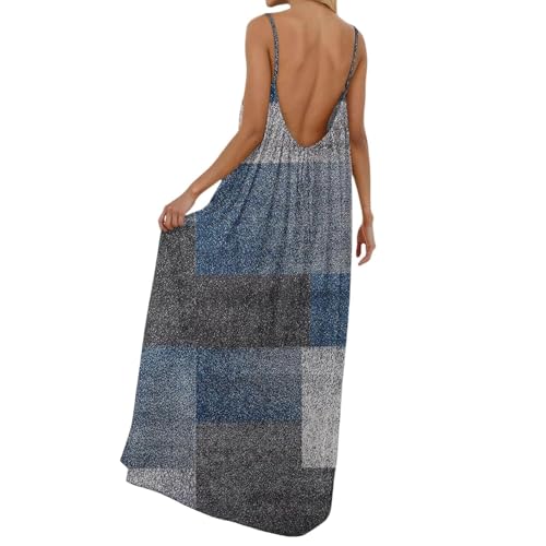 Robe sans manches dos nu coupe ample et décontractée - 2