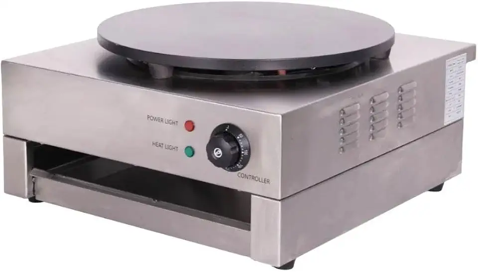 Máquina de Crepe Francês Panquequeira Elétrica | Inox