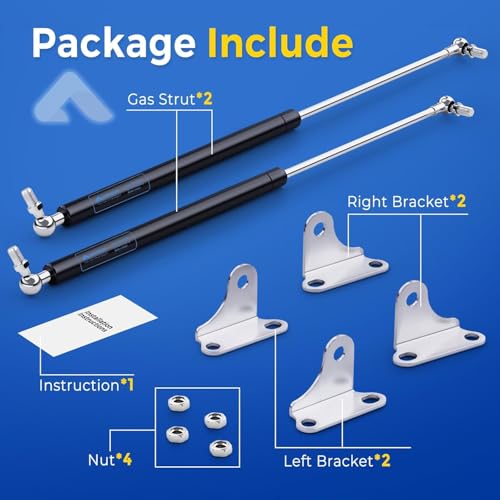 image for ARANA 15 inch Gas Struts 22.5lb/100N Gas Prop Spring Shock with L Moun