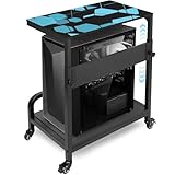 EasyVibe Computer Tower Ständer Höhenverstellbarer, ATX- und E-ATX-Gehäuse CPU Halter PC Ständer für Gaming & Büro, als mobiler Ständer unter dem Schreibtisch mit metallischen Rollen, Schwarz