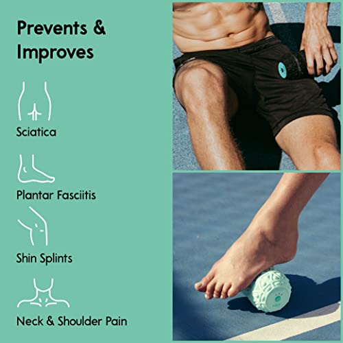 Vibit - Vibrating Massage Roller For Foot, Leg, Muscles, And More, Great For Pain Relief, Sciatica, And Plantar Fasciitis, Portable, Lightweight, 3 Vibration Levels (Green) (10Cm Diameter) #TOP2