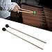 Kadimendium Medium Hard Mallet 1 Pair Comfortable Marimba Mallets Soft Playing Yarn Head Mallet with Maple Handle for Beginner for Percussion Instruments(black)