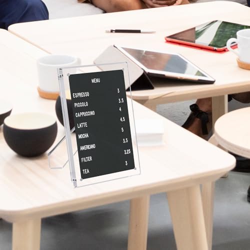 5x7 inch (13x18 cm) Acrylic Picture Frame, Magnetic Acrylic Photo Frames with Stand for Tabletop Display Horizontally or Vertically, Clear Floating Frame for Home Office Decor (1 Pack) - Image 6