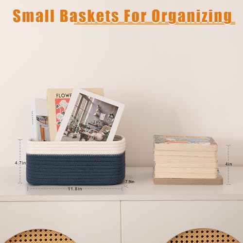 image for OIAHOMY 4 Pack Storage Baskets for Organizing, Small Bins for Shelves,