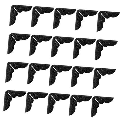 FONDOTIN Book Corner Covers 100pcs Black Notebook Corner Protectors Album Corner Protectors Guards Book Cover Protectors