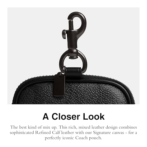 Coach Men's Clip On Pouch, Charcoal, One Size4