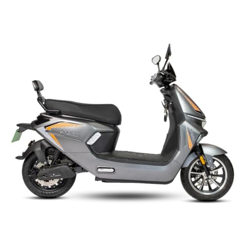 Image of AMO Brisk 60V Lithium Ion Battery Low Speed Electric Scooter | 25 km /h | 60-70 km Range | Non-RTO | Portable Charger | Grey