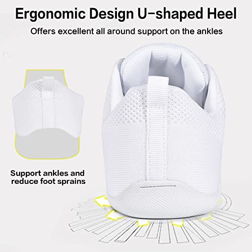 CADIDL Cheer Shoes Women White Cheerleading Dance Shoes