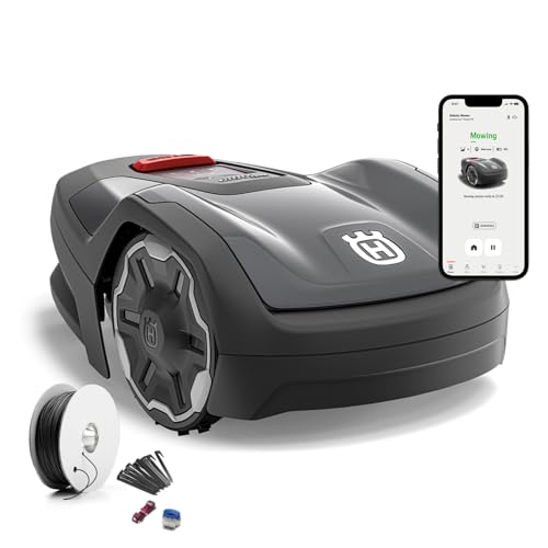 Husqvarna Robot cortacésped Automower Aspire R4 para 400 m² de superficie, con batería, robot cortacésped, control mediante aplicación Connect (incluye control por voz, WiFi, Bluetooth) con kit de