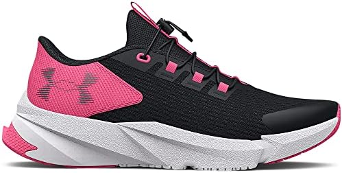 Under Armour Girls Grade School Scramjet 5 Running Shoe, (003) Black/Pink Punk/Metallic Silver, 6 Big Kid | Image 2