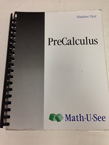 Math u See PreCalculus: Student Text