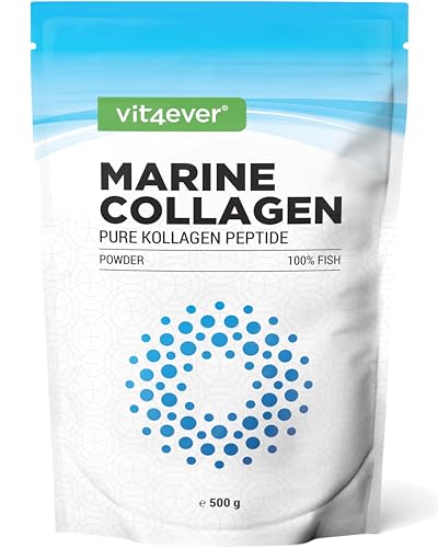 Polvo de colágeno marino 500 g - péptidos de colágeno bioactivos - hidrolizado de colágeno de pescado premium - solubilidad perfecta - sabor neutro y alta dosis - marine collagen peptides
