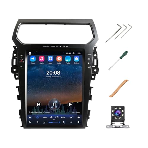SEICANE Radio Upgrade for Ford Explorer 2011-2019, 8 Core Android Stereo, 12.1inch Touch Screen Support Carplay, GPS, Android Auto (4G RAM+64G ROM)