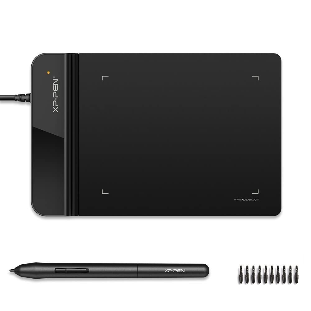 XPPen StarG430S 4×3 Inches Graphic Pen Tablet, 8192 Pressure Levels, Battery-Free Stylus, 20 Replacement Nibs, Compatible with Windows/Mac/Linux for Online Teaching/E-Signature/Presentations – Black