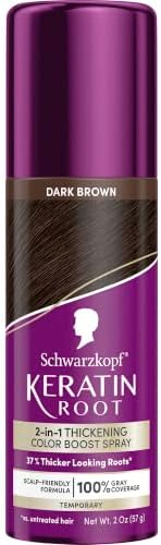 Schwarzkopf® Keratin Root Dark Brown Temporary Color & Thickening Spray