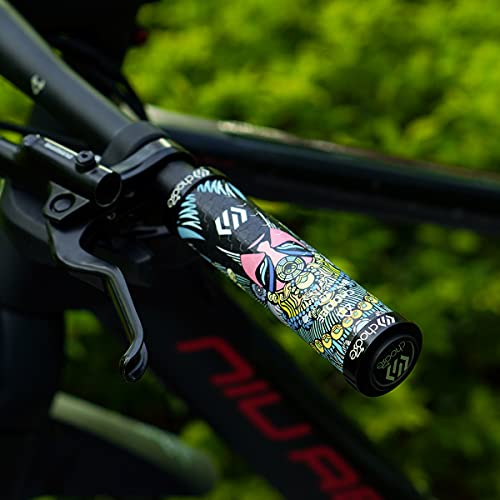 Chooee Silicone Mountain Bike Grips, MTB Grips Double Lock on Bicycle Handlebar Grip GGS, Blue 2 - Image 3