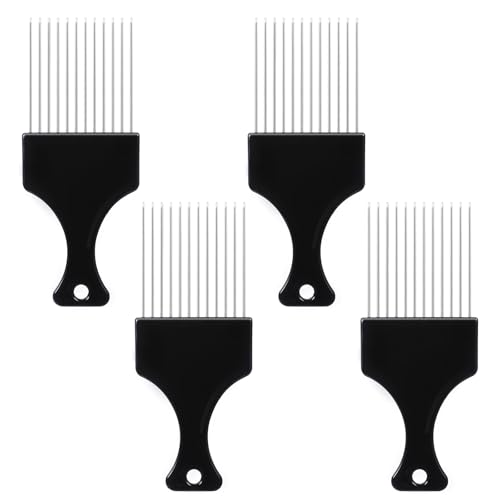 Set 4 Peines Metal para Cabello Afro y Rizado miniatura 1