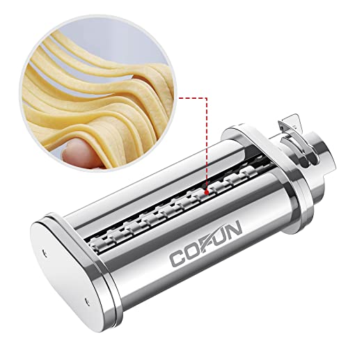 COFUN Pasta Attachment for Bosch Mum 5 Accessories, 3 Pieces Pasta Machine for Bosch Pasta Attachment Mum5 Accessories, Pasta Roller Stainless Steel Spaghetti Fettuccine for Bosch Food Processor Accessories - Image 5