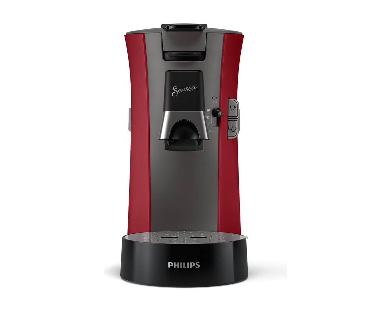 PHILIPS Senseo Select Cafetera Monodosis, 1 o 2 Tazas, Rojo