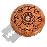 SECFOU Cortador de Pan de Masa Mango de Madera de Palo de Rosa, Juego 5 Cuchillas para Marcar Masa, Herramienta para Hornear Pan Artesanal en Cocina Doméstica