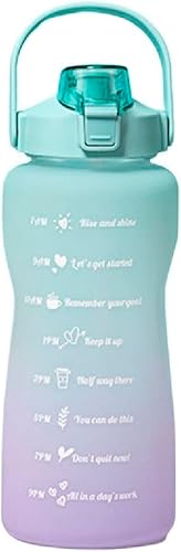 cubaco SPORTS WATER bottle with straw lid large 1.5l - graduated, portable, and thermo mug for outdoor travel - bpa-free (GREEN)