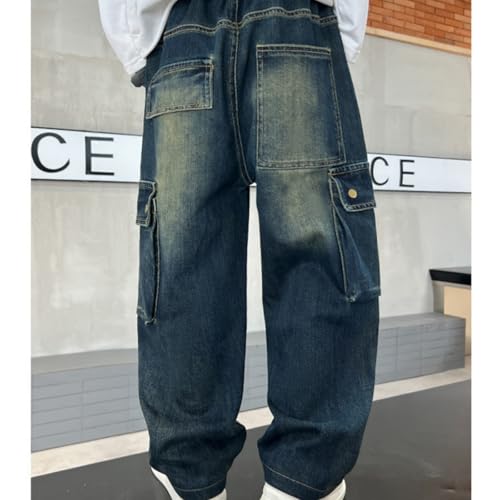 Boys Casual Pants Comfortable Lightweight Kids Trousers for Outdoor School Everyday Wear Adjustable Waist Elastic4