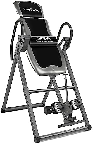 Innova Inversion Table with Adjustable Headrest, Reversible Ankle Holders, and 300 lb Weight Capacity