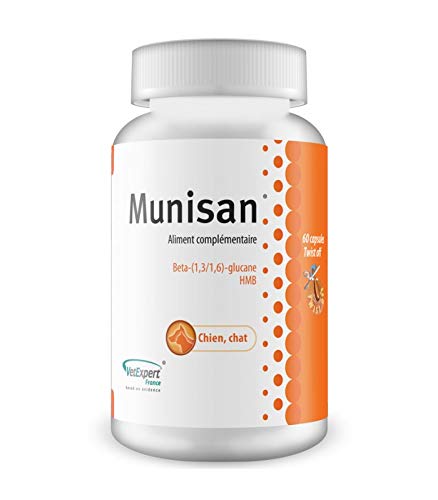 Munisan Aliment Complémentaire Stimule l'Immunité Chien Chat 15 Capsules