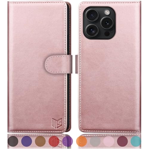 Protection iPhone 16 Pro Max à clapet or rose une idée cadeau élégante homme femme