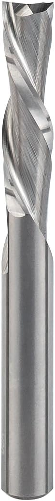 Solid Carbide Router Bits, 1/4" CD, 1/4" SH, 1" CL, Down Cut, USA Made Spiral Bit for CNC, Hand Router & Router Table