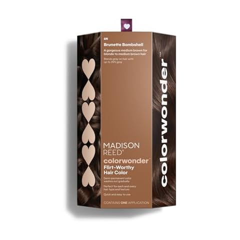 Madison Reed colorwonder Demi-Permanent Hair Color, Effortless At-Home Hair Dye, Ammonia-Free, Cruelty-Free, Brunette Bombshell (6N Medium Brown), Pack of 1 Cover