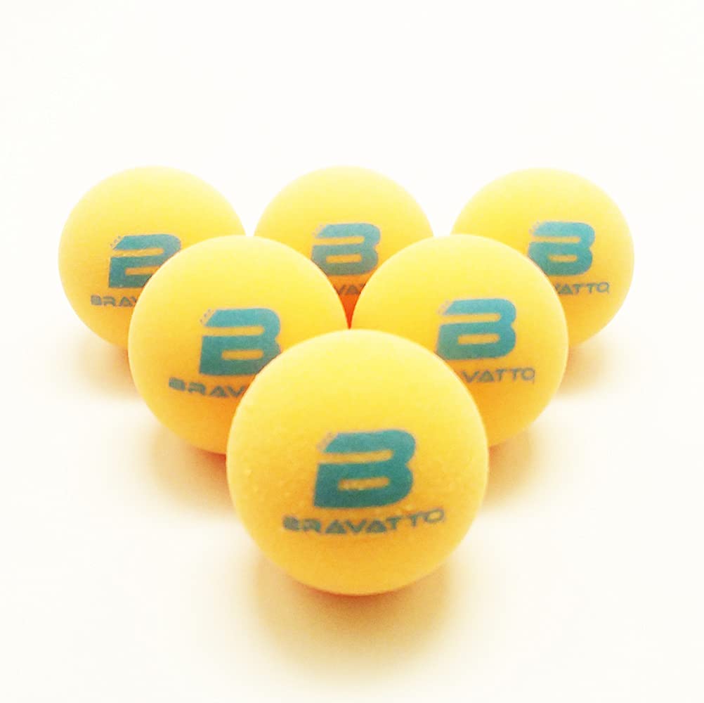 Professional Foosball Balls: Tournament Quality - Just Like The Pros Use, Official Regulation Size - Set of 6 Urethane Foosballs (Yellow)
