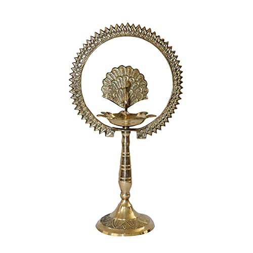 BRACOP Öllampe Messing Diya Akhand Aarti Diya Set Pooja Artikel für Mandir Pooja Lampe Hindu Dekoration Kleine Metall Öllampe Dekorative Pooja Thali Set Indische Hochzeit Religiöse Geschenke Cover