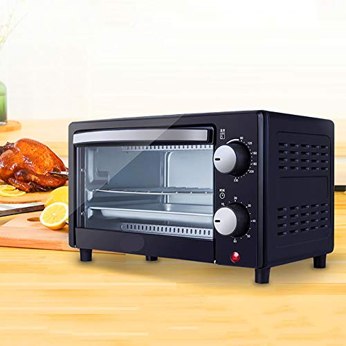 12 Liter Toaster, 800 Watt Minibackofen Mini Pizza-Ofen, Timer | Mini Backofen | Pizzaofen | Ober- Und Unterrohrheizung,0-230°C