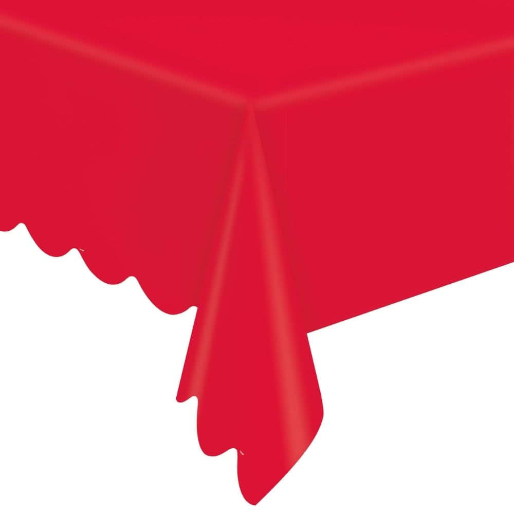 Unique Red Elegant Valentine Scalloped Edge Paper Tablecover - (54" X 108") 1 Piece - Perfect For Everyday Use, Formal And Casual Dining, And Any Occasion