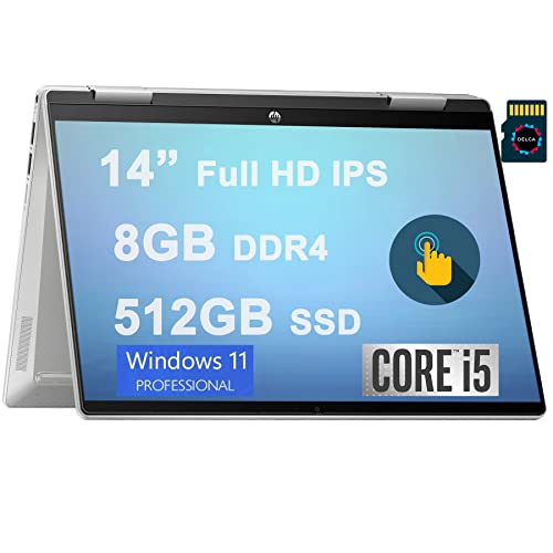 HP-Pavilion-X360-14-2-in-1-Laptop-I-14-Full-HD-IPS-Multi-Touch-I-12th-Gen-Intel-10-Core-i5-1235U-I-8GB-DDR4-512GB-SSD-I-Backlit-Fingerprint-USB-C-HDMI-Office365-Win11Pro-Silver-32GB-MicroSD-Card