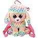 Ty - Sac à Dos Peluche - Rainbow le Chien Caniche, TY95005, Multicolore