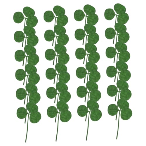 24pcs Plantas secas de trébol prensado para manualidades miniatura 1