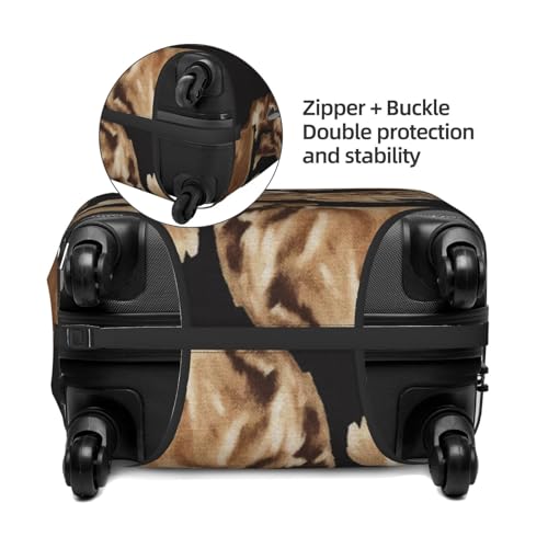 Golden Retrievers Print Suitcase Cover Luggage Protector Washable Elastic Fashionable Travel Gear Cover4