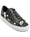 Karl Lagerfeld Paris Women's Iconic Cate Pins Sneaker Mule, Black/White, 6