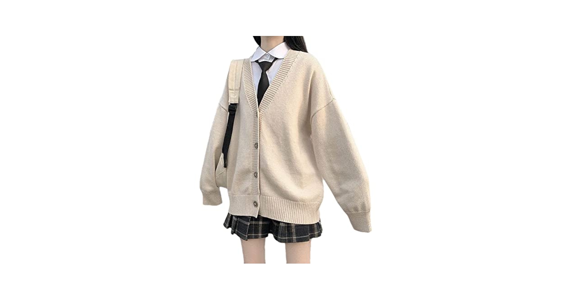 Amazon.co.jp: [Majisohiroka] スクールカーディガン Vネック