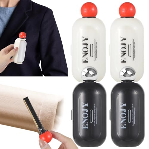 Kronabelle Rodillo de pelusa de viaje con raspador desmontable y cubierta de polvo, rodillos de pelusa lavable, práctico 4 piezas para pelo y ropa de mascotas