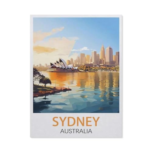 BEAYODKP Peinture Numero Adulte,Sydney Australie,Acryliques Peinture par Numéros pour Adultes Débutants Enfants, Loisirs Créatifs Adultes pour Tableau...
