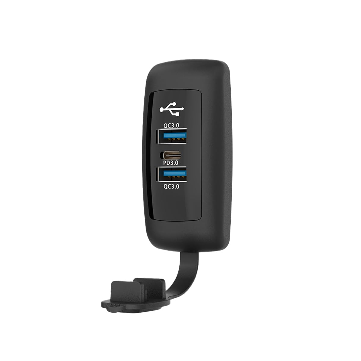 Ankuee 3 puertos de 12 V RV USB Outlet, tipo C PD3.0 de carga rápida y adaptador de cargador de enchufe dual QC3.0 para coche, accesorios de carga de panel USB automotriz, universal para RV, caravana