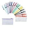 NUOBESTY A6 Rits Dossier Zakken 16 Stks Plastic Transparant Ipper Zakje Document Zak Pvc Document Zak Dossier Zakken Organiseren Benodigdheden Voor Kantoor School Thuis Reizen