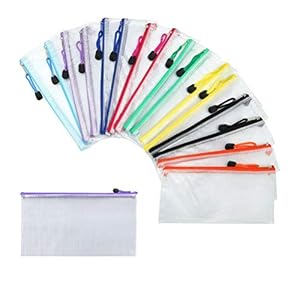 NUOBESTY A6 Rits Dossier Zakken 16 Stks Plastic Transparant Ipper Zakje Document Zak Pvc Document Zak Dossier Zakken Organiseren Benodigdheden Voor Kantoor School Thuis Reizen